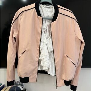 Pink and Black Zara Bomber